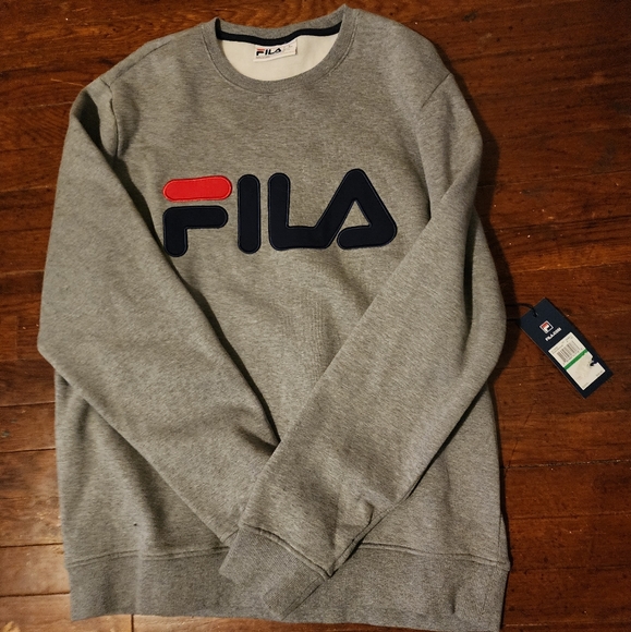 Fila sz Large Men's Gray Sweatshirt BNWT - Picture 4 of 9